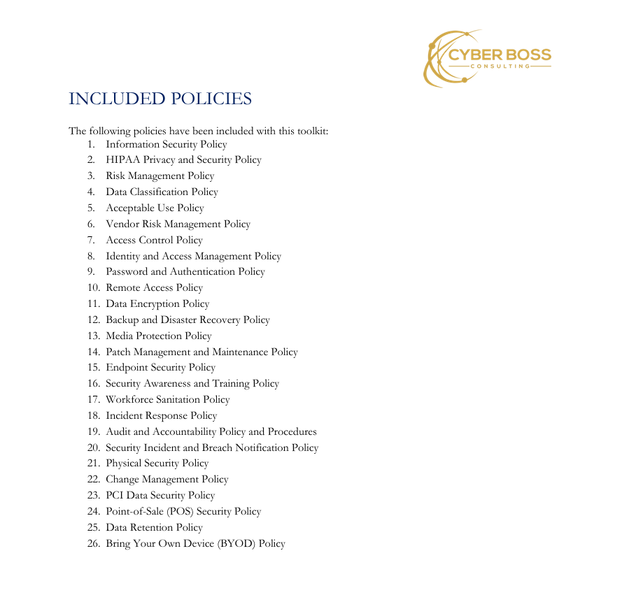 Healthcare Cybersecurity Toolkit | HIPAA, NIST, PCI Compliance Templates